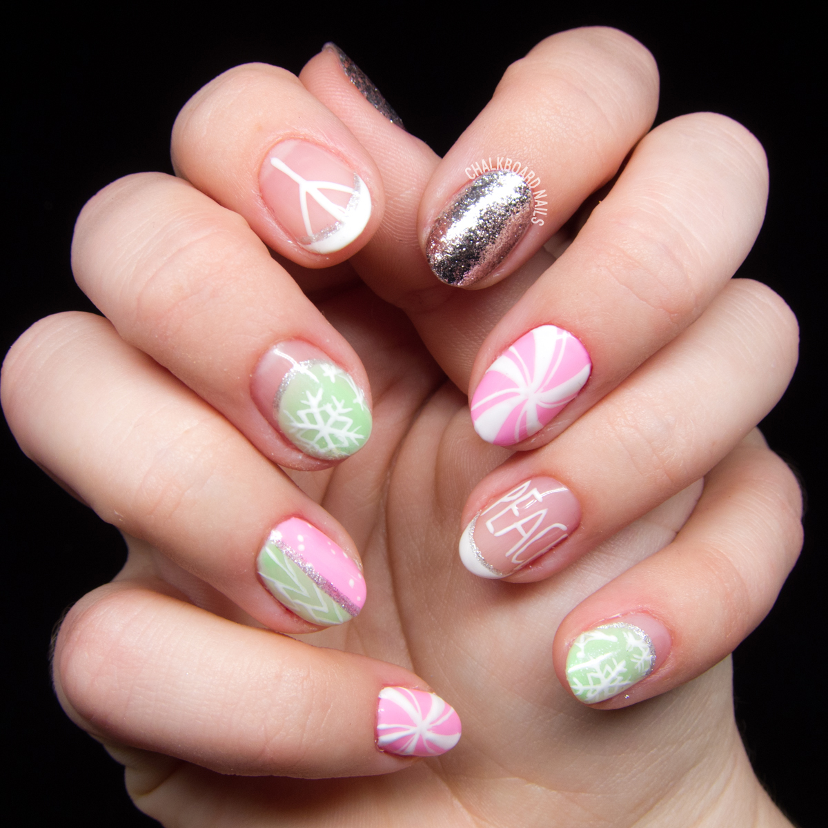Marshmallow Winter nails